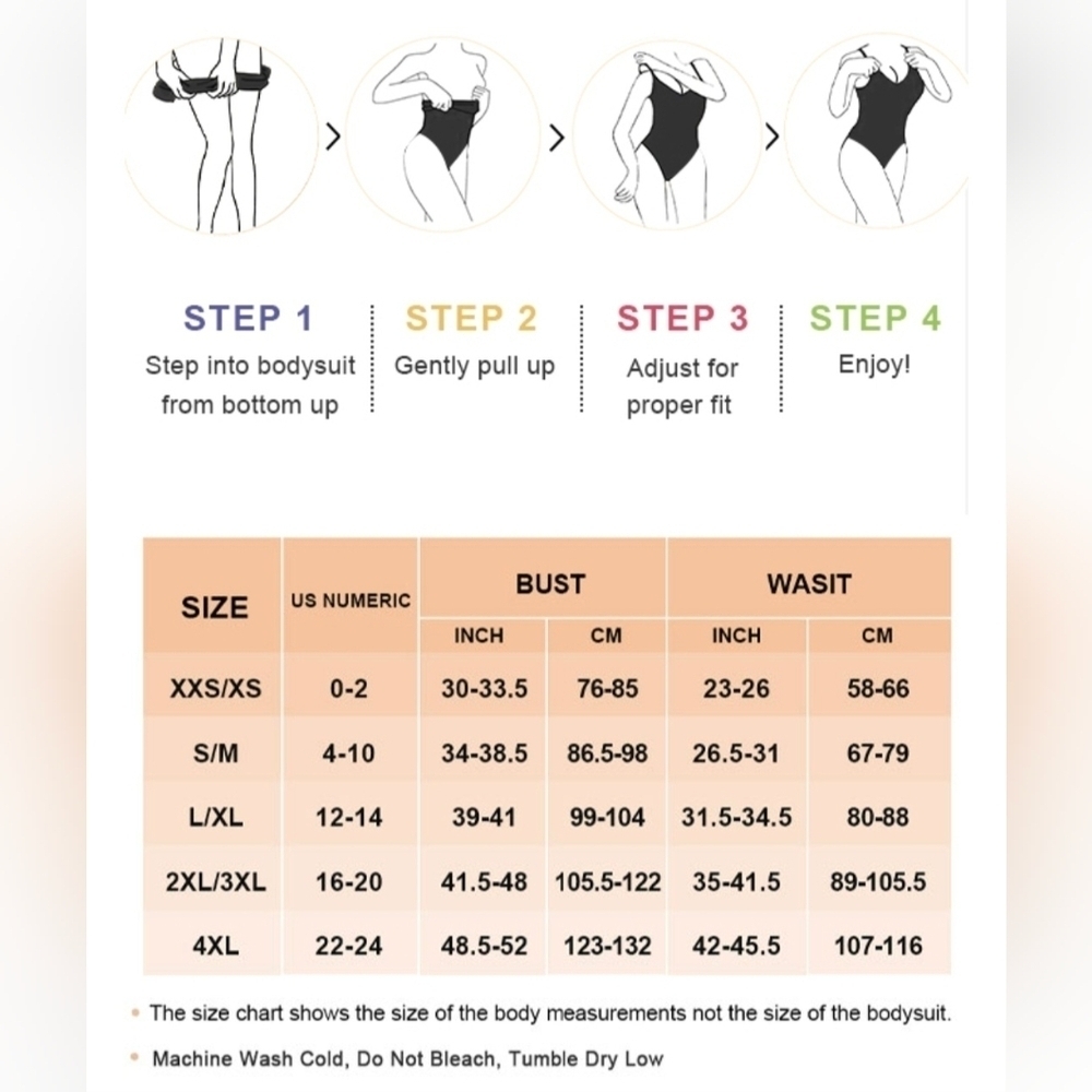 SHAPERX Women's Shapewear Bodysuit #888 - Picture 9 of 12